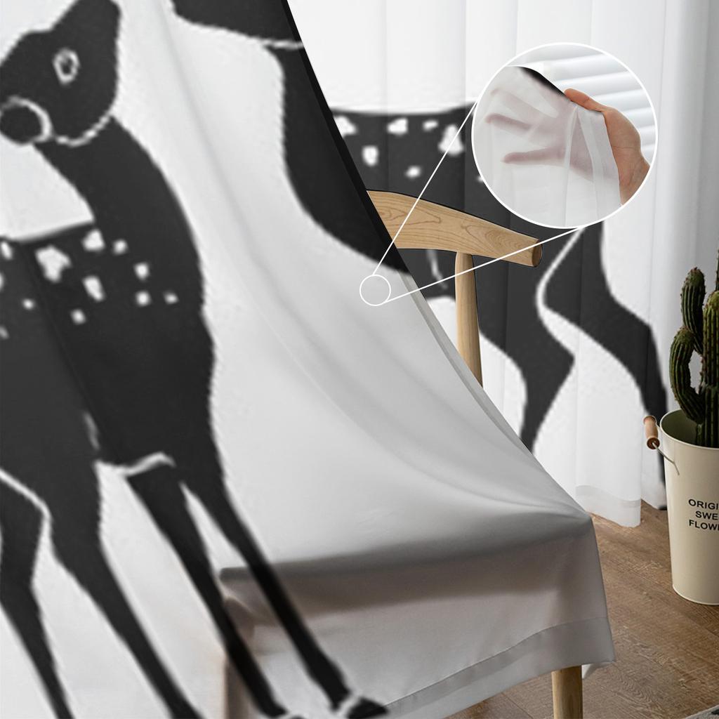 Deer Under The Moon Sheer Curtains For Bedroom Living Room Tulle Curtains For Kitchen Window Voile Curtains