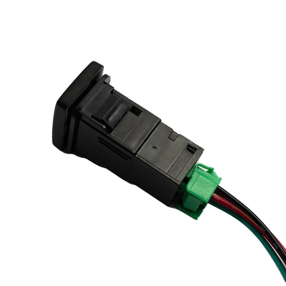 Replacement Power Light Switch Parts Car Black Plastic Blue LED DC 12V