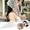 White Woven Floral Lace Hair Scarf Wraps Women Retro Headscarf Travel Hair Triangle Hat Photo A X9E4