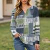 Women's T Shirt Tee Button Long Sleeve Daily Weekend Fashion Basic V- Neck Regular Top
