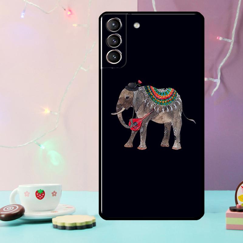 Cute Elephant Cartoon Phone Case For Samsung Galaxy S24 Ultra S20 S21 S22 S23 S25 Ultra S9 S10 Plus S24 FE Cover