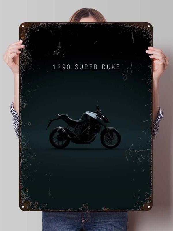 

K-KTM Tinplate Sign Motorcycle Poster Decoration Living Room Decor Men Custom Metal Signs for Garage Wall Art Decoration Retro 30x40cm(11.8x15.7inch)