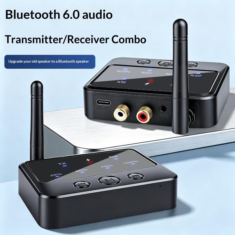 1Pcs Hi-Fi 3.5Mm Jack 2Rca Bluetooth Adapter 2 In 1 Audio Bluetooth 6.0 Receiver Transmitter For Car Speaker Pc