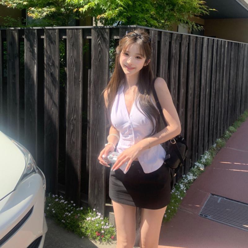 Striped 2 Piece Skirt Set Women Korean Fashion Sexy Y2k Crop Top Shirt + Low Waist Short Skirt Blouse Suits 2000s Retro Y2K