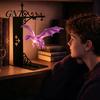 Fantasy Literature Fan Gift Dragon Bookshelf Lamp, Retro Flying Light, Night Light Creative Bookend for Library Reading Corner Study Room Medieval