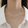 Neuer Stil Trendiger Natürlicher Süßwasserperlen Sterling Silber Damen Anhänger Halskette Damen Kurze Ketten Kein Verblassen