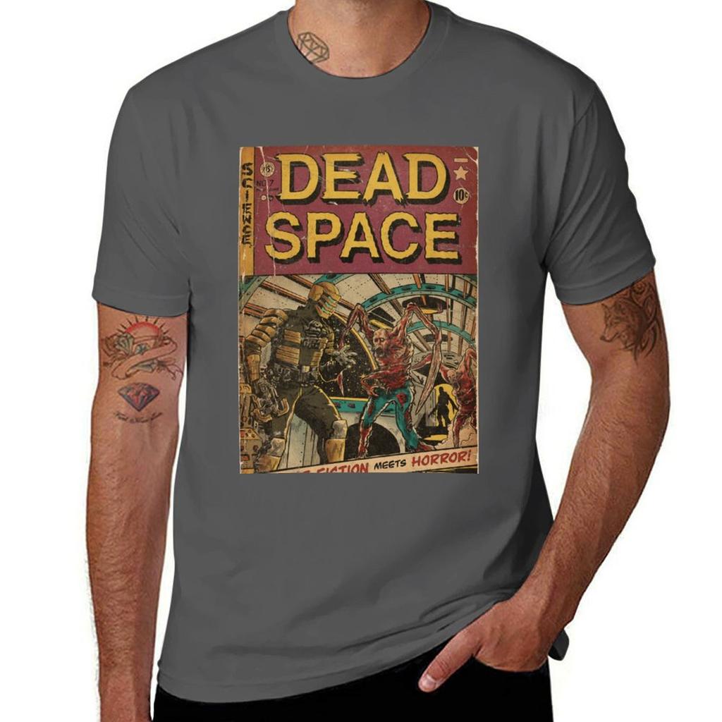 Dead Space Fan Art Comic Cover T-Shirt Anime Clothes Customizeds Quick-drying T-shirts for Men Cotton