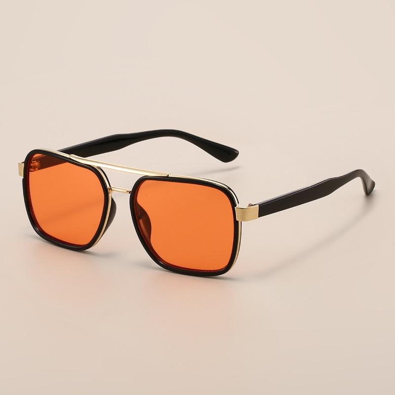 Nicht polarisierte Europa und Amerika Mode Sonnenschutz Lichtblockierende Sonnenbrille Herren Damen Quadratische Bequeme Brille