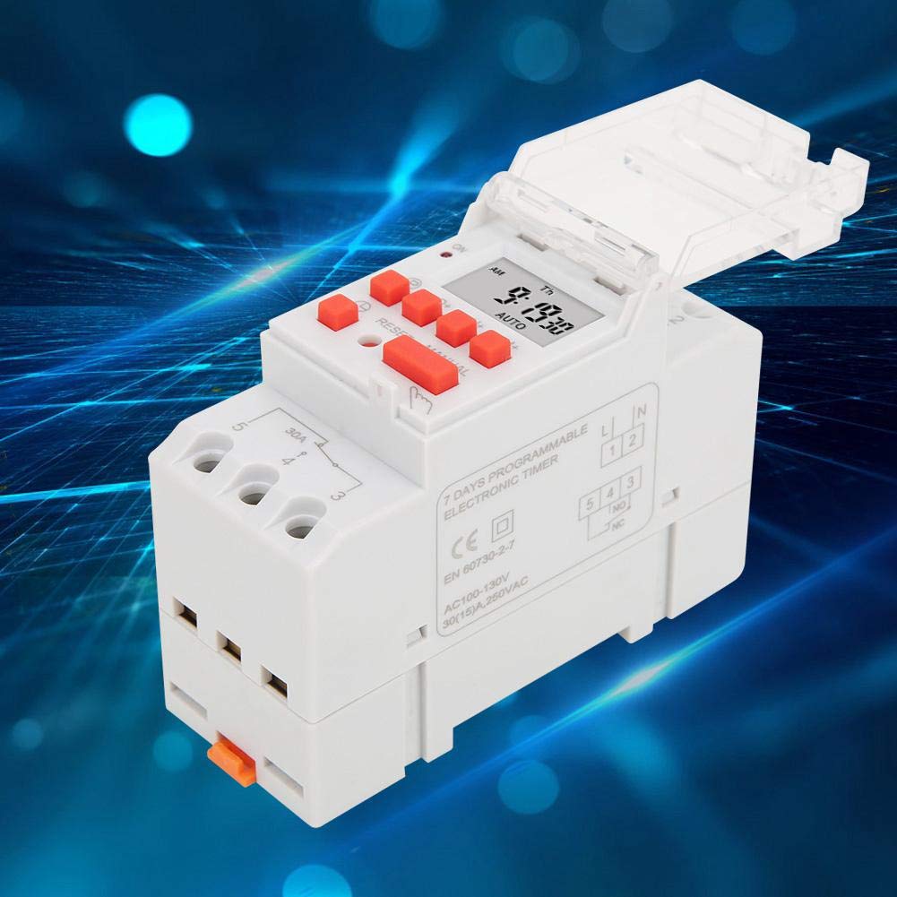 AC100-130V 30A Timer Switch On/Off Timer Control 24 Hours 7 Days Programmable Time Relay TM919B-1 Light Fan Digital Switch