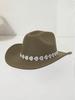Fashion Versatile Western Cowboy Hat Internet celebrity ins temperament sweet love bright diamond jazz hat