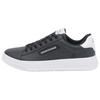 Side Logo Round Toe Lace-Up Low-Top Sneakers Men Sneakers Black XUX203XV805T037
