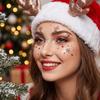 Christmas 3D Face Stickers with Design for Holiday Party Makeup