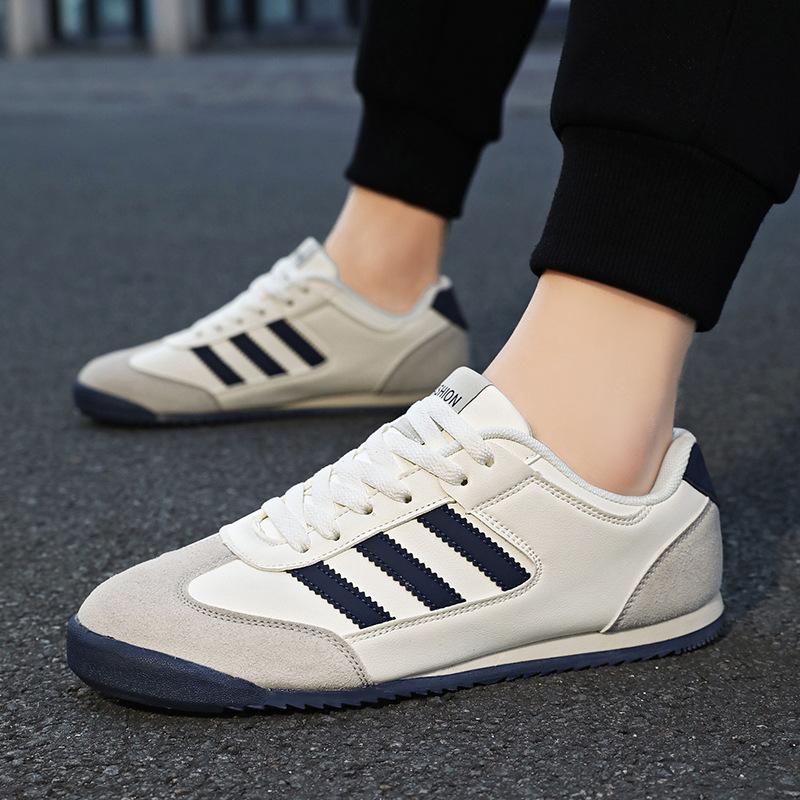 New men's shoes sports shoes men's leather shoes trendy versatile casual shoes retro wind non-slip and wear-resistant
