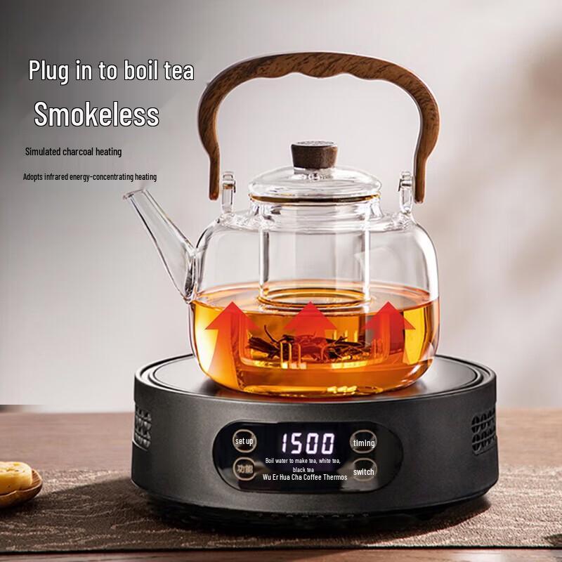 YIHUTEA Glass Tea Set with V15 Electric Stove