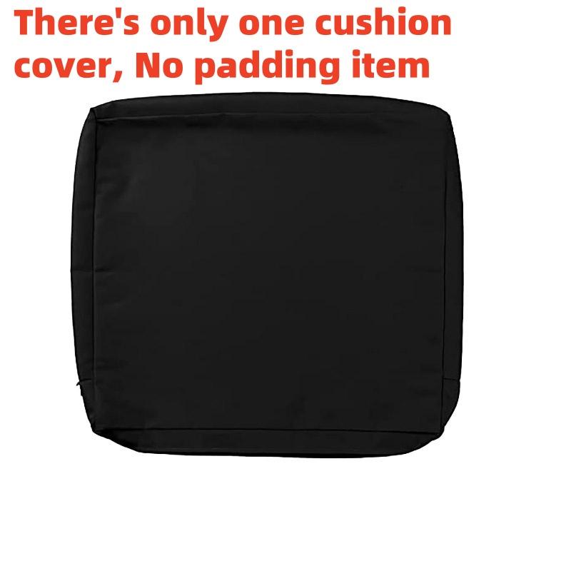 

1 шт. Чехол на подушку Всесторонний чехол на подушку для дивана на молнии, Подходит для улицы, Натуральный и дышащий чехол для подушки 18x16x4inch чёрный