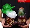 Fortune Jade Cabbage Golden Toad Decoration Treasure Craft Opening Exquisite Crafts Decoration