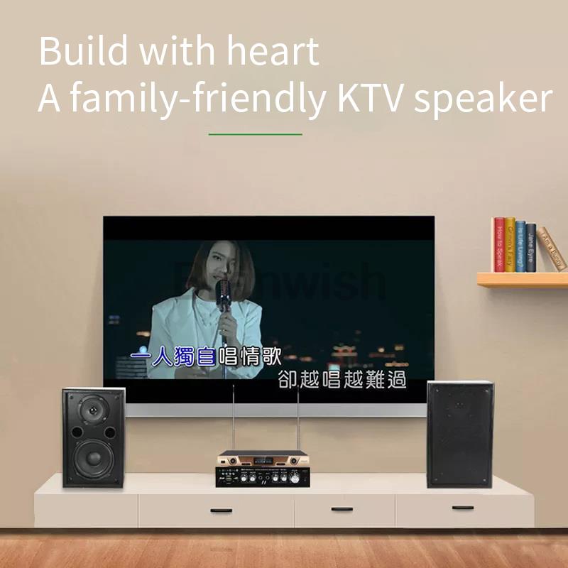 100W High Power 5 Inch Home Speaker Passive Fever Audio Subwoofer K Song Wall Hanging Surround Audio Desktop Front Speaker