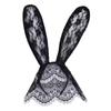 Veil Cat Rabbit Ear Hoop Sexy Lace Cat Ears Veil Headbands Black Hairbands Eye Mask Anime Cat Cosplay