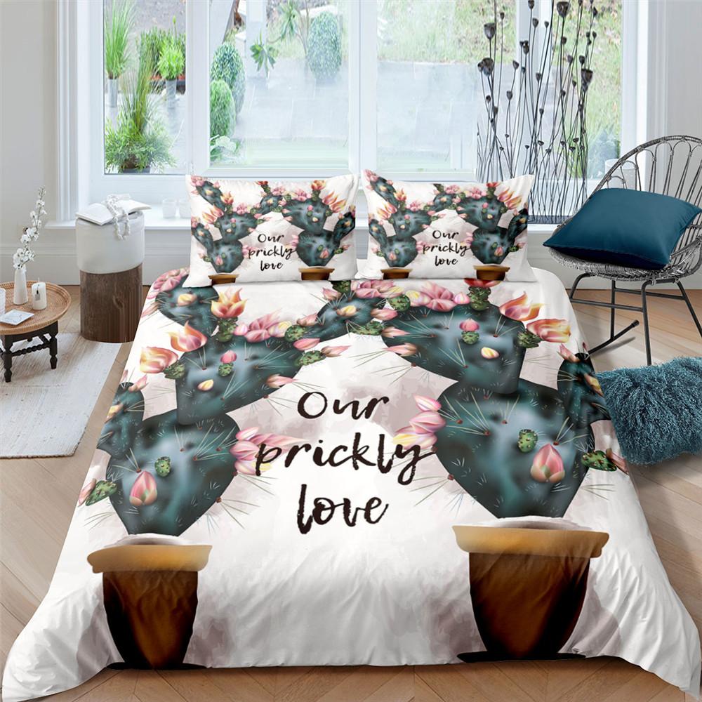 Red Rose Duvet Cover Set Red Flower Gray Background 3D Comforter Cover Valentine's Day Gift King Queen Size For Girls Women Kids