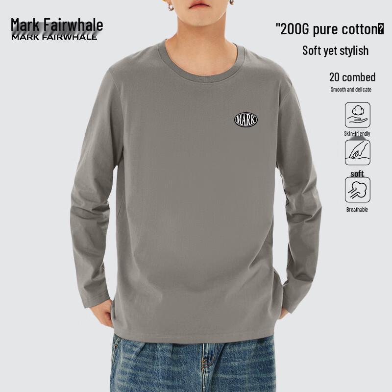 

Mark Fairwhale Men s Heavyweight Pure Cotton Long Sleeve T-Shirt 4XL