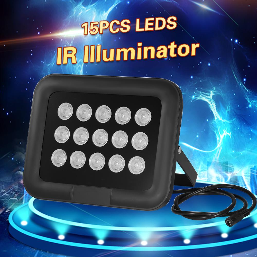 

Инфракрасный осветитель 15 шт. Массив ИК-светодиодов ИК-осветитель ночного видения Широкий угол Дальнего действия Открытый 15 чёрный