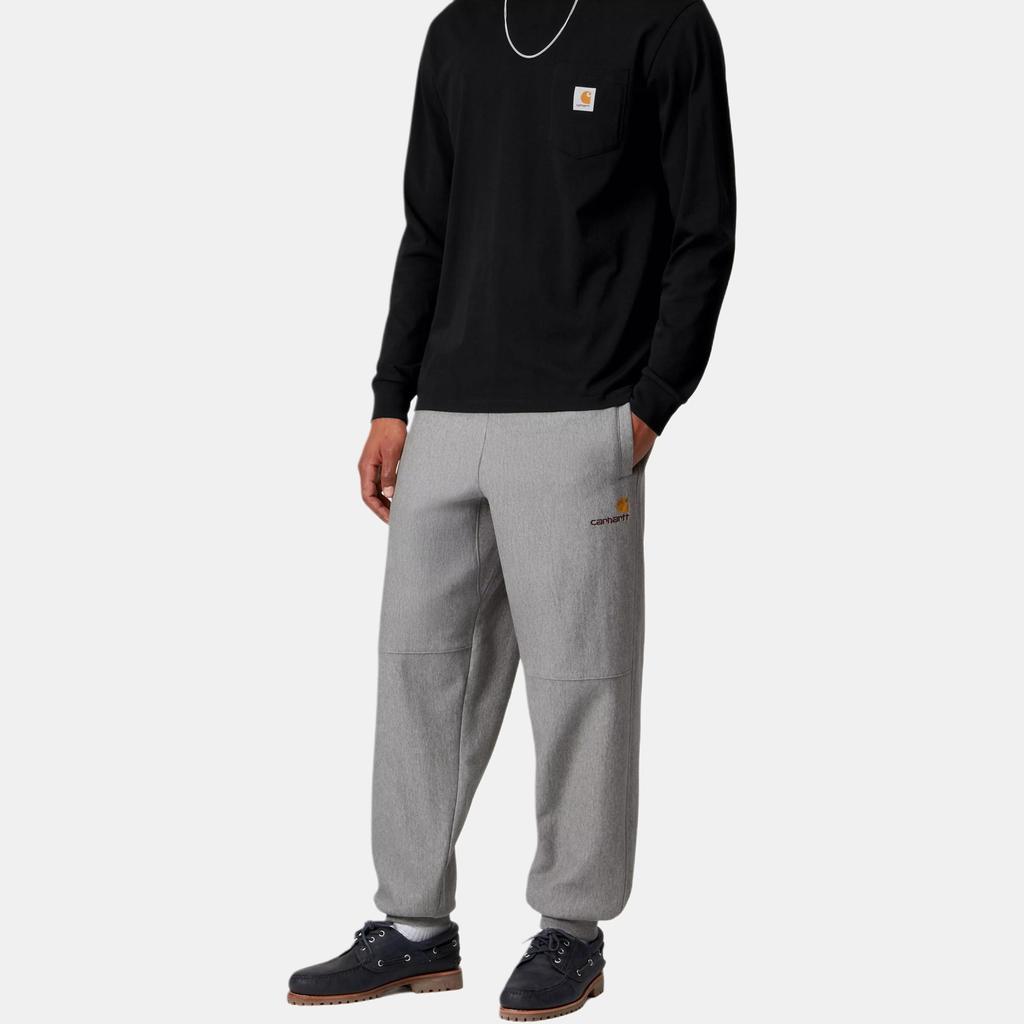 Carhartt WIP SS23 Logo Embroidered Drawstring Mid-Rise Fit Elastic Pocket Knit Sweatpants Men Bottoms I027042-0WF-XX