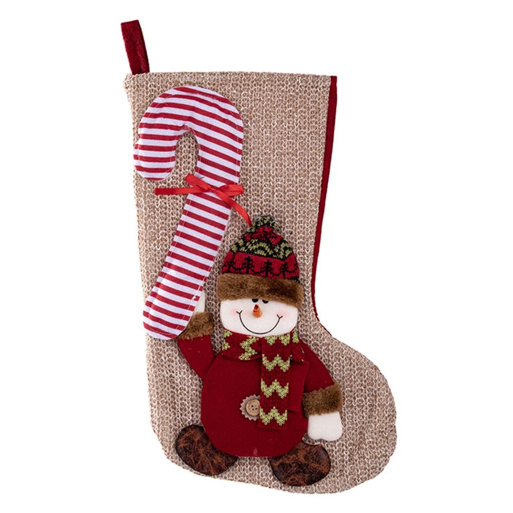 Santa Claus Candy Bag Large Snowman Christmas Socks Reindeer Xmas Stocking for Friends Party Hanging Socks