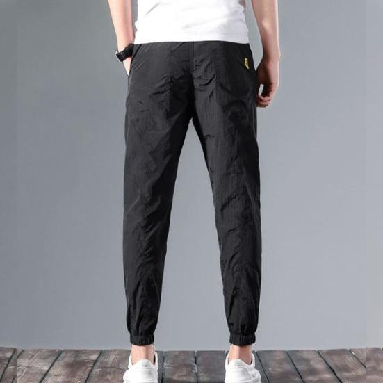 Sweatpants Mid-waisted Drawstring Elasticity Loose Breathable Daily Wear Spring Drawstring Ankle Tied Cropped Pants Everyday Life