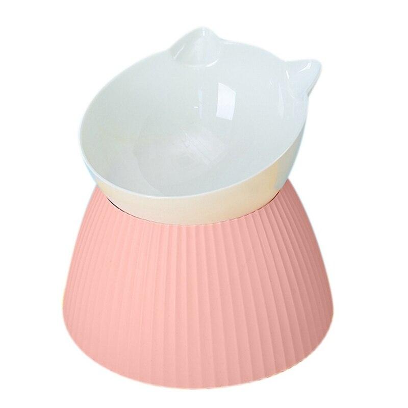 Non-slip Cat Bowl High Foot Dog Bowl 15° Neck Protector Cat Pet Food Water Bowl Pet Feeding Cup Pet Feeder Bowl