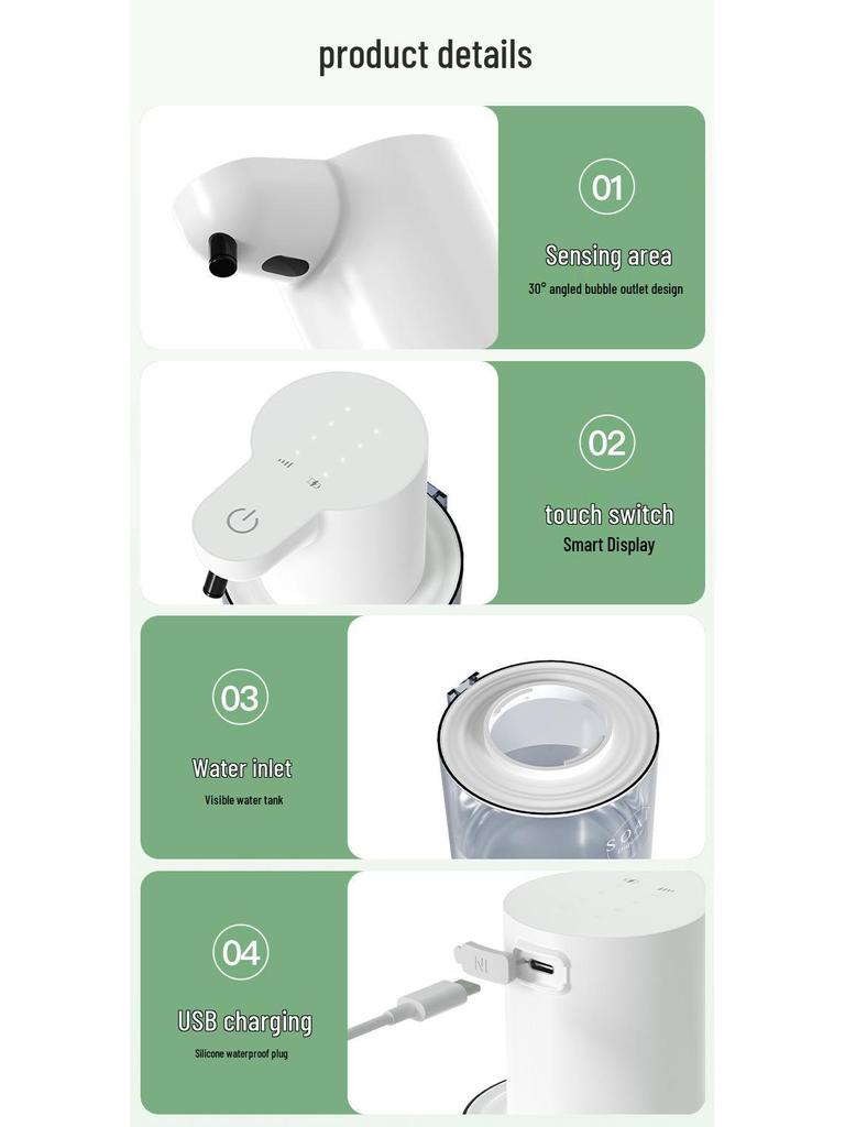 Smart Sensor Electric Hand Sanitizer and Soap Dispenser, Wall-Mounted or Desktop, Two-in-One