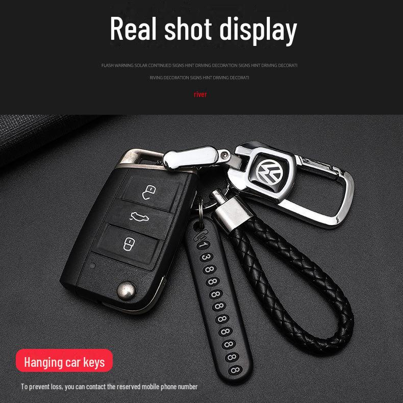 Braided Rope Keychain for Men and Women, Number Plate Anti-Lost Key Chain for Car and Phone.
