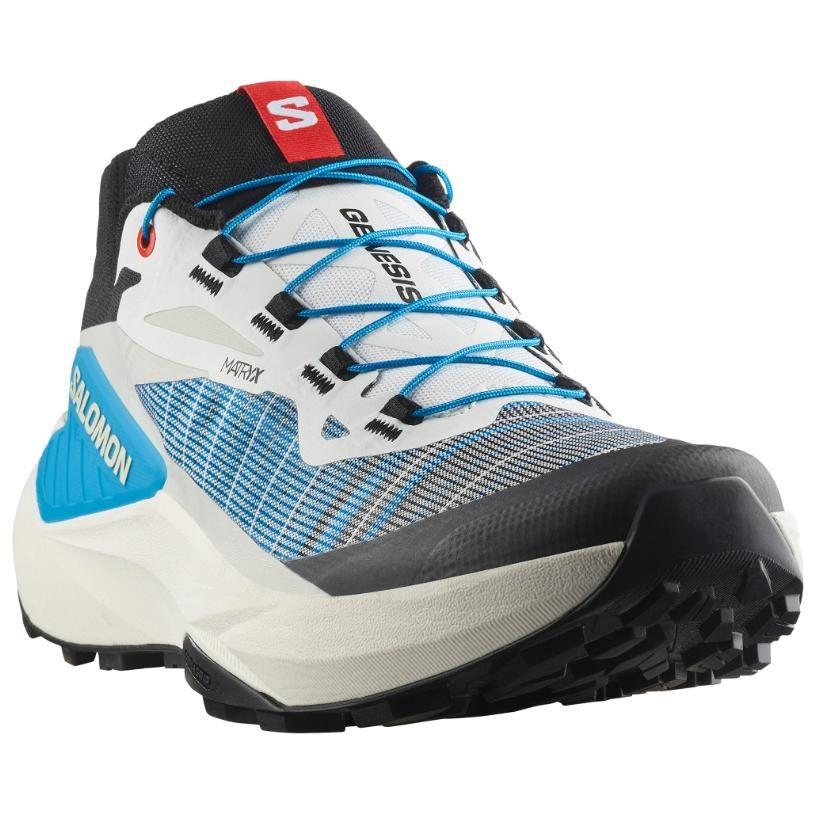 SALOMON GENESIS Trail Running Shoes Men's White Blue L47763400