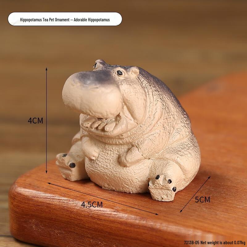 

Adorable Mini Resin Hippo Tea Pet Ornament