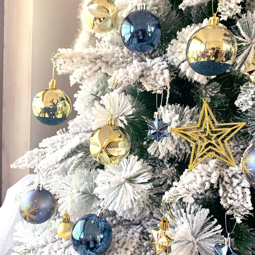 6cm Electroplated Shiny Irregular Christmas Tree Ball Set