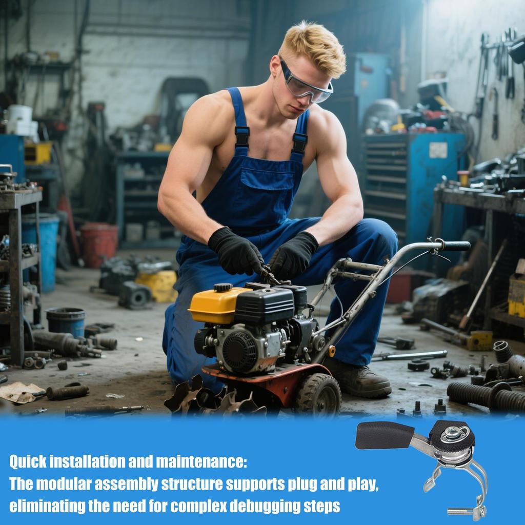 Tiller Throttle Control For 23mm-27mm Lawn Mower Handlebar Thumb Throttle Lever Accelerator Replacement Assistant Switches