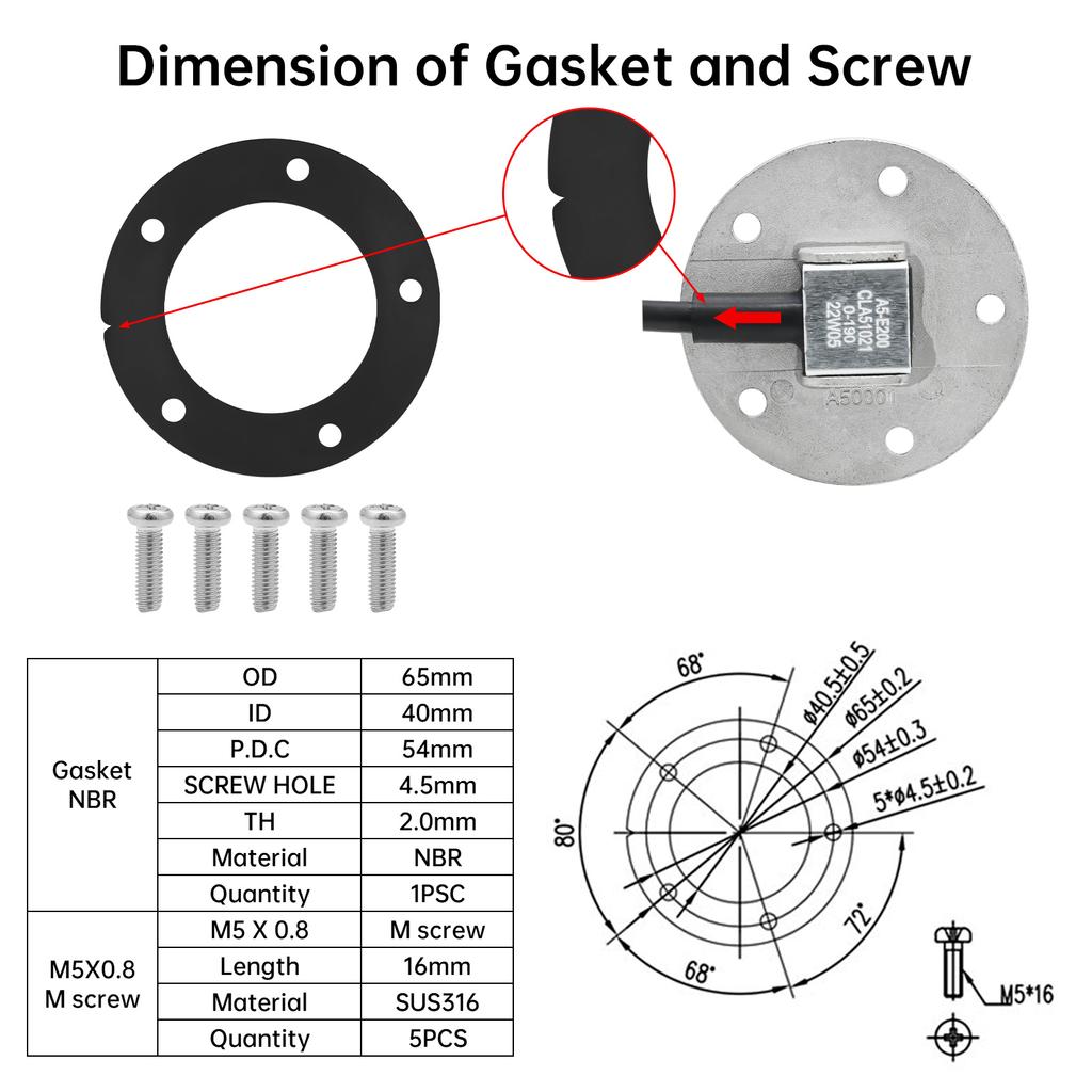 52MM Fuel Level Gauge with Fuel Level Sensor 100MM 125MM 150MM 200MM 250MM 400MM 0-190ohm Oil Liquid Tank Fuel Level Indicator