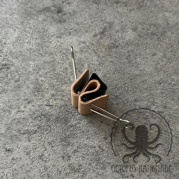 Handmade Leather Double-Sided Swallowtail Clip
