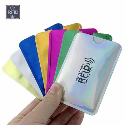 Anti Rfid Cüzdan Banka Kartı Tutucu Kimlik Banka Kartı Kılıfı Koruma 6 cm * 9.3 cm Metal Kredi Kartı Tutucu