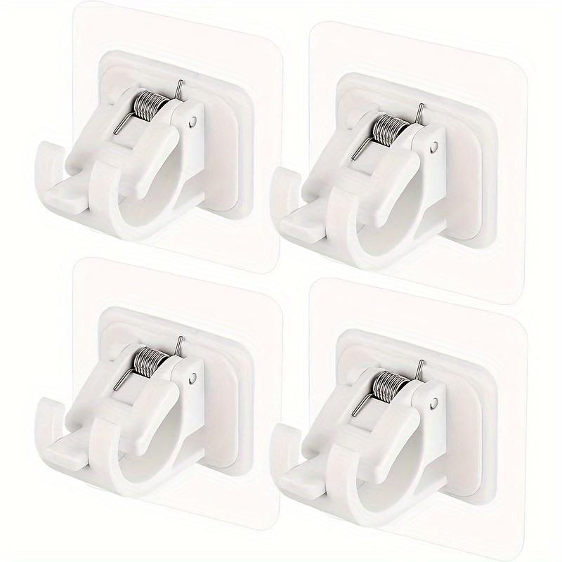 No Drill Curtain Rod Brackets - Hang Curtains Easily & Damage-Free Kitchen And Bathroom Crossbar Fixing Device Adhesive Hook