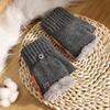 Soft Dual-use Gloves Acrylic Fibres Half Finger Gloves Knitted Yarn Flip Mittens  Keep Warm