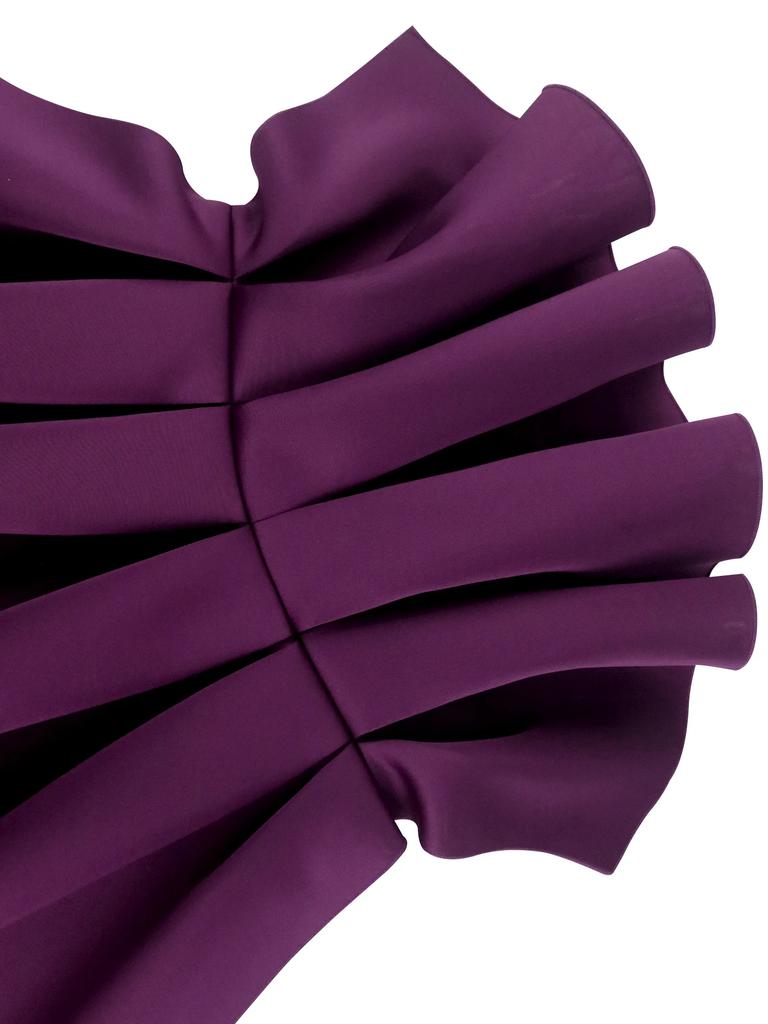 Purple Strapless Mini Dress for Women Sleeveless Sexy Backless A Line High Waist Pleated Weddings Guest Banquets Dresses