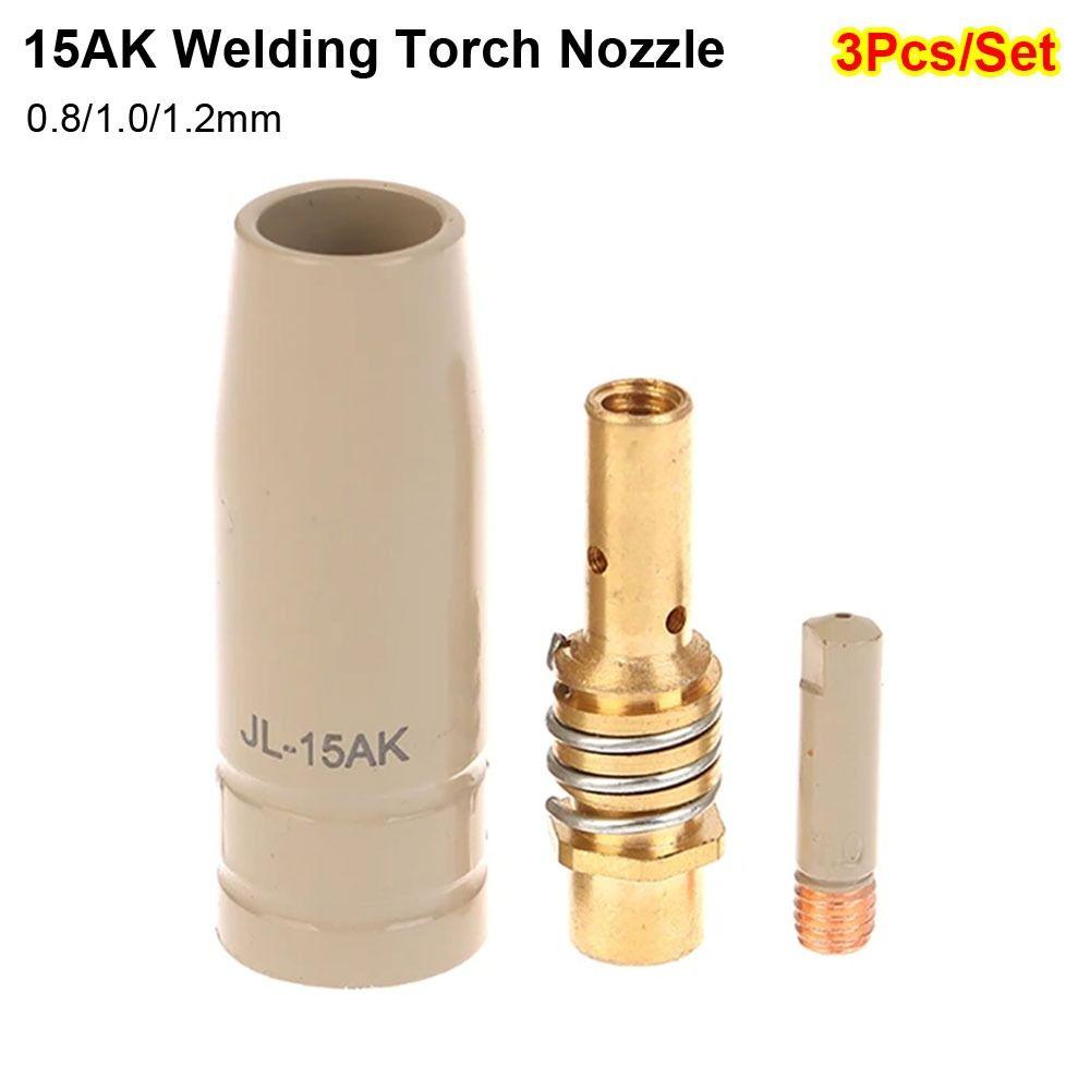 3Pcs/Set 0.8/1.0/1.2mm 15AK Welding Torch Nozzle  for 15AK MIG MAG Welding Torch
