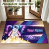 Crystal Velvet Square Rug Custom NameCristiano Ronaldo Pattern Non Slip Home Floor Decor Rug