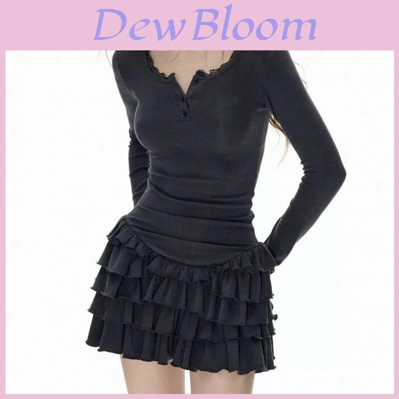 Gothic Style Dress With Abstract Print And Mandarin Collar For Streetwear Fashion