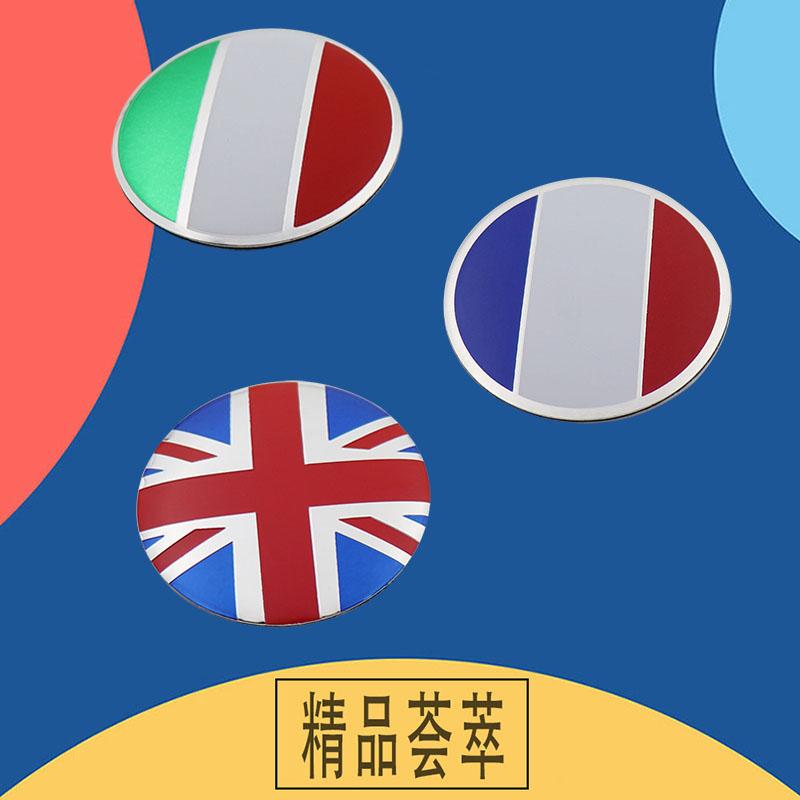 4x Car Wheel Hub Center Caps 56mm United States Germany England Italy France National Flag For Rim Cover Badge Emblem Exterior Styling Accessories