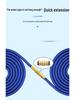 Copper-Plated Telescopic TPE Garden Water Hose for Car Wash, Expands 3x, Blue.