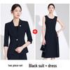Autumn 2025 Women's Two-Piece Suit: Seven-Sleeve Blazer & Skirt or Dress Set