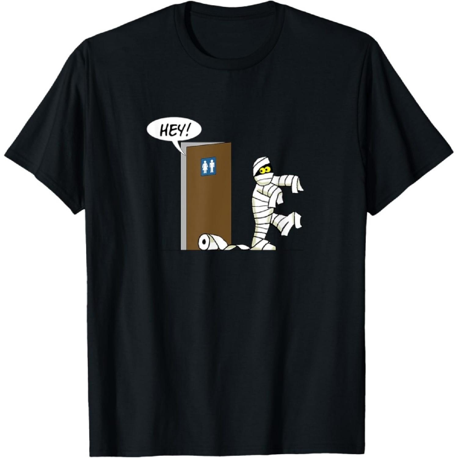 Хэллоуин Туалетная Бумага Мумия Костюм Смешная Футболка S