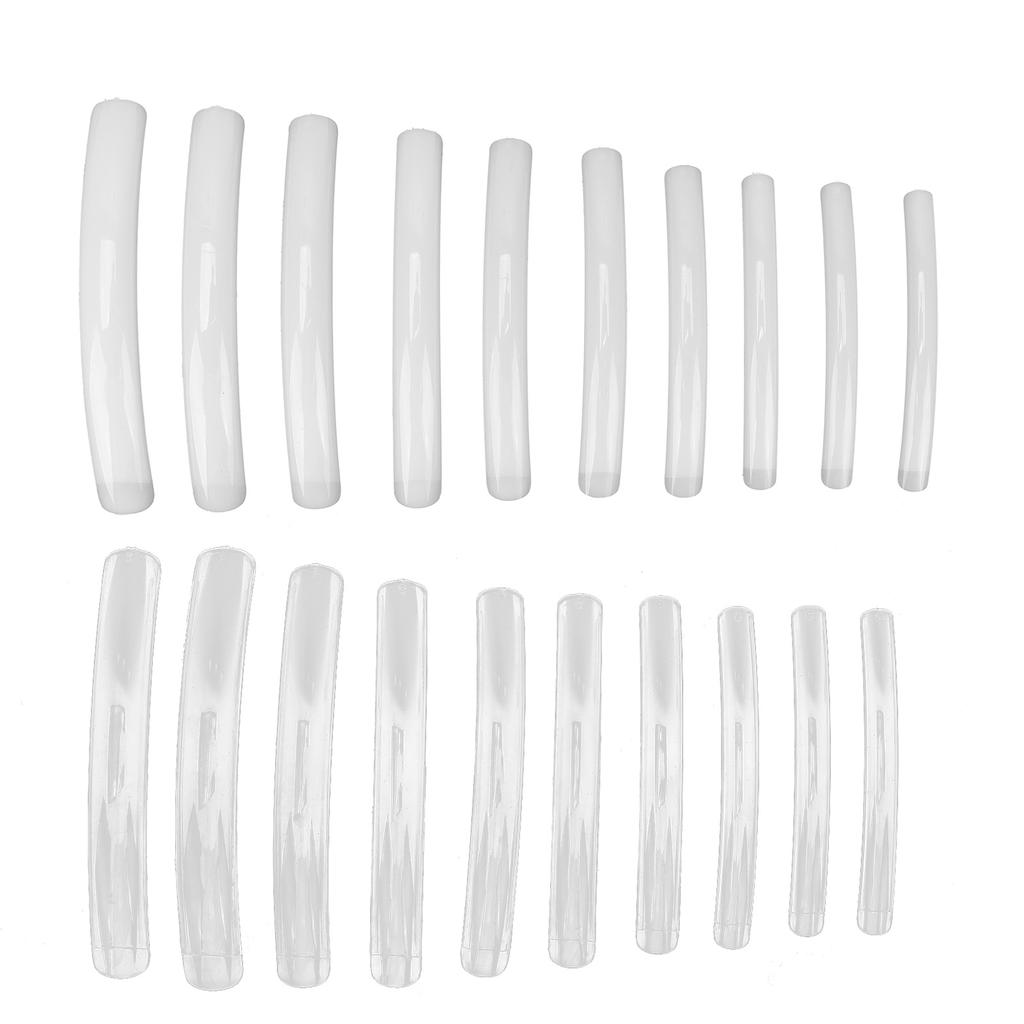 10pcs Long Flat Nail Tip Home Salon Nail Art Design Fake False Nail Set Manicure Tool