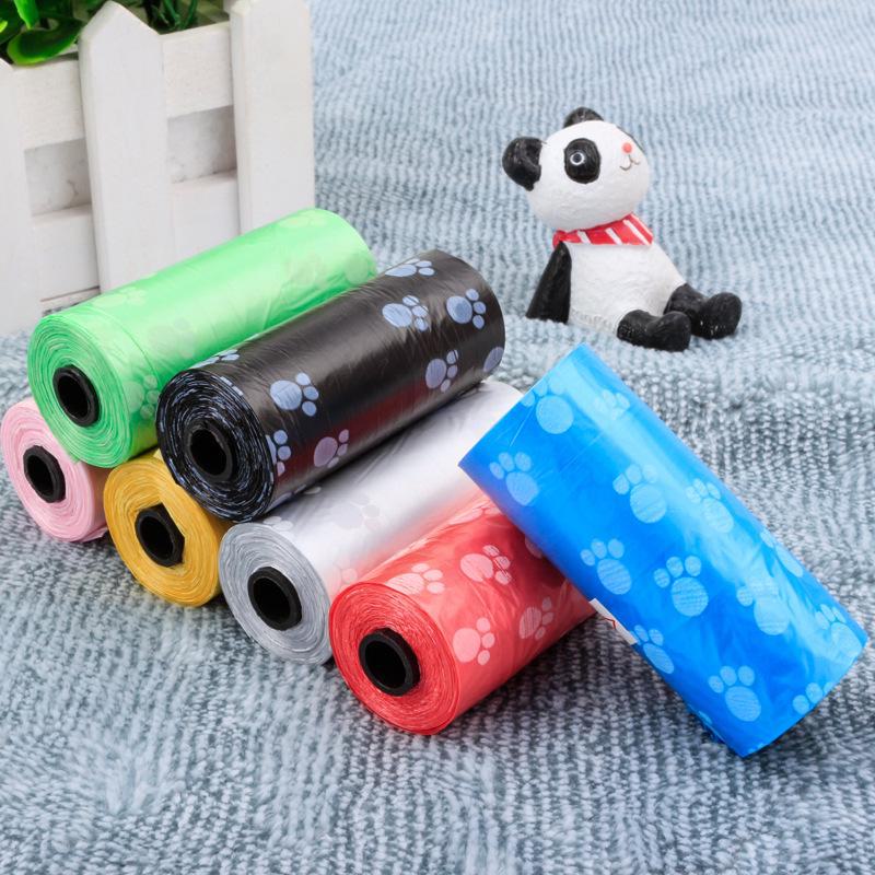 Dog Print Portable Pet Poop Pickup Bags - Disposable and Convenient for Clean-Up